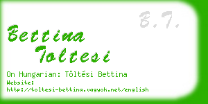 bettina toltesi business card